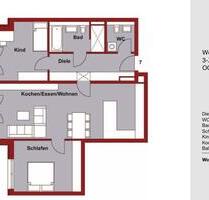 Geräumige 3-Zimmerwohnung im OG eines Mehrfamilienhauses inkl.EBK - Münsing