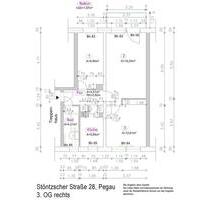 Teilsanierte 3 Zimmerwohnung - 370,00 EUR Kaltmiete, in Pegau (PLZ: 04523)