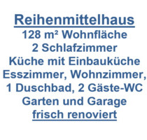 Reihenmittelhaus zentrumsnah mit 2 Schlafzimmern Garten Garage - Goch