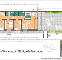 4.5 Zimmer Wohnung mit großer Terrasse und schöner Aussicht - Stuttgart Sillenbuch