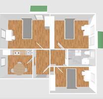 3er-WG mit Einbauküche & Balkon – voll möbliert! Preis pro Zimmer - Mannheim Herzogenried