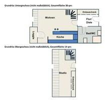 Zu vermieten: Wohnung 1-Zimmer mit Studio, Loggia, EBK, Garage - Hersbruck