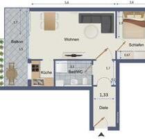 Möblierte 2 Zimmer-Wohnung mit Balkon in Nürnberg Maxfeld