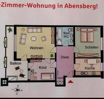 3 Zimmer Wohnung mit Loggia - 950,00 EUR Kaltmiete, in Abensberg (PLZ: 93326)