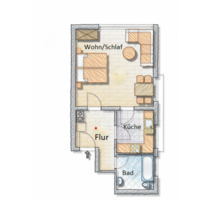 Geräumige, helle 1-Zimmer-Souterrainwohnung in Schifferstadt – Er