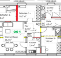 Energieeffiziente 4 Zimmer-Wohnung - Weikersheim