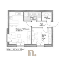 Erstbezug: 2-Zimmer-Neubau mit Aufzug & Einbauküche - WE1 - Sulingen