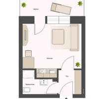 Helles 1-Zimmer-Appartement mit Balkon & Stellplatz am York-Ring - Münster Gievenbeck