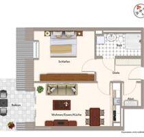 Wohnen für Senioren: Schicke Wohnung in Tübinger Halbhöhenlage - Tübingen Schönblick / Winkelwiese