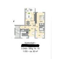 Mietwohnung in Mutterstadt - 900,00 EUR Kaltmiete, ca.  85,00 m² in Mutterstadt (PLZ: 67112)