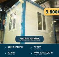 3 x 2,5 m Mini-Bürocontainer Kassenstation Container - 50mm Wandstärke - Aufgebaut inkl. Lieferung - 2 Fenster, 1 Tür, Außenhöhe 260cm - Modulcontainer Raummodul - Mannheim