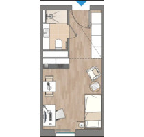 Modernes möbliertes 1-Zimmer-Apartment in Frankfurt-Riedberg - Frankfurt am Main Kalbach