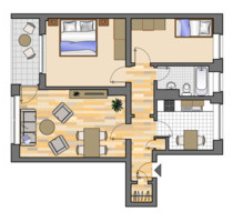 3-Zimmer-Wohnung in Herten - 509,00 EUR Kaltmiete, ca.  69,00 m² in Herten (PLZ: 45699)