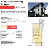 2 Zi. Erdgeschosswohnung zum 01.07. frei - Siegen Eiserfeld