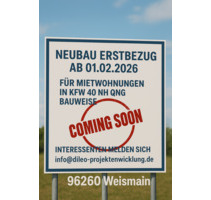 Erstbezugsvermietung - 630,00 EUR Kaltmiete, in Weismain (PLZ: 96260)