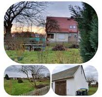 Wohnhaus mit Garten und Garage, Doppelhaushälfte, Baugrundstück - Bad Lausick