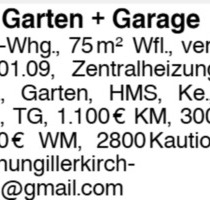 3-Zimmer-Wohnung mit GartenTerrasse & Garage in Illerkirchberg