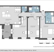 Erstbezug in Citynaher Wohnlage- hochwertige helle 4 Zimmer Wohnung mit Balkon - Leipzig Mitte