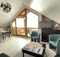 Voll möblierte 2-Zimmer-Wohnung mit Balkon + Stellplatz für Pendler - Krauchenwies