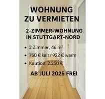 2-Zimmer-Wohnung in Stuttgart Nord (top zentrale & ruhige Lage)