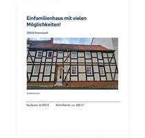 Haus zu verkaufen - 80.000,00 EUR Kaufpreis, ca.  160,00 m² in Helmstedt (PLZ: 38350)