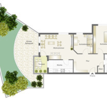 Helle 3-Zimmer-Wohnung mit Garten in Freiberg am Neckar - Ludwigsburg Pflugfelden