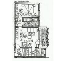 2 Zimmer Wohnung, Küche, Balkon, Bad mit Wanne und Fenster - Neumarkt in der Oberpfalz Altenhof