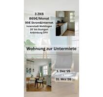 Zwischenmiete Untermiete 4 Monate ab Dezember - Waiblingen