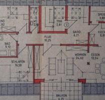 Großzügig geschnittene 3-Zi-Wohnung mit Balkon und Einbauküche - Hohentengen