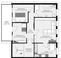 1.OG, 3 Zi, Küche, Bad, Balkon - 650,00 EUR Kaltmiete, ca.  80,00 m² in Glauchau (PLZ: 08371)
