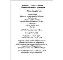 Wohnung zu vermieten - 1.500,00 EUR Kaltmiete, ca.  180,00 m² in Mölln (PLZ: 23879)