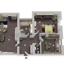 ansprechende 2-Zimmer-Wohnung in Mariental 95 m2, Küche, Bad, Gäste WC, - Grasleben