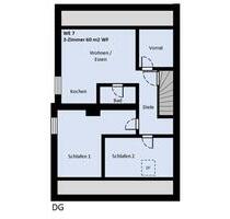 TOP! 3-Zi. DG Wohnung mit Einbauküche - Kämpfelbach