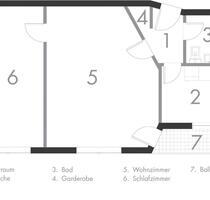 60 m2 2-Zimmer-Wohnung, neues Bad, EBK, Balkon, Stellplatz 30€ - Hanau Großauheim