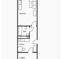 Helle 1-Raum-Wohnung, 36 m² (Schöndorf) renoviert mit Balkon - Weimar Lützendorf