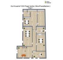 Bürofläche auf schönem Gutshof - 960,00 EUR Kaltmiete, ca.  8,00 m² in Krefeld (PLZ: 47804) Benrad