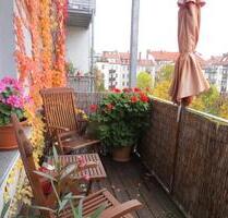 Helle teilmöblierte 2-Raum-Wohnung in Jugendstilhaus mit Balkon und Tageslichtbad in Gohlis-Mitte - Leipzig Nord