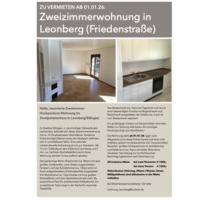 Zweizimmerwohnung in Leonberg ab 01.01.26