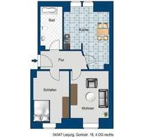 Schön hier zu wohnen. - 518,00&nbsp;EUR Kaltmiete, ca.&nbsp; 59,09&nbsp;m&sup2; in Leipzig (PLZ: 04347) Nordost