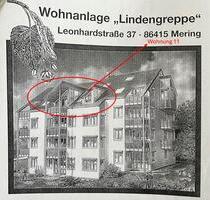 Galeriewohnung in 89415 Mering ca. 65 qmm DG 3.OG ohne Aufzug