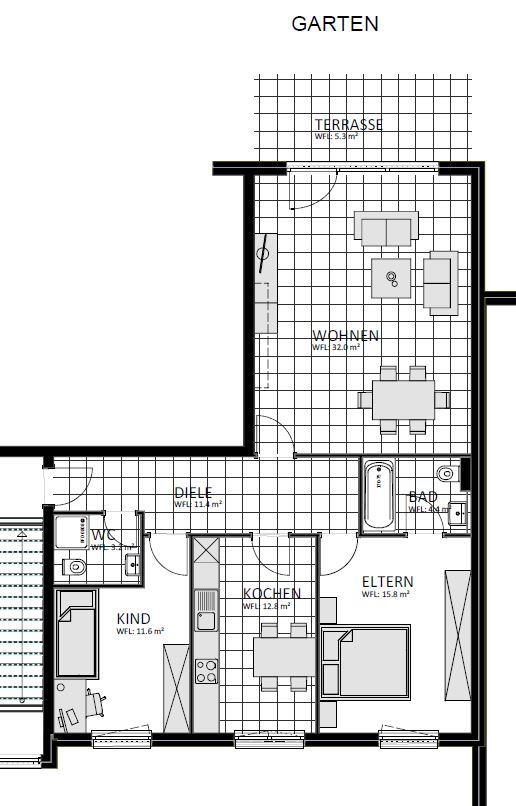 3 Zimmer Eigentumswohnung mit Garten und TG-Stellpl. in Velbert