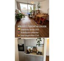 Möbiliertes Studio Apartment Arabellapark München Bogenhausen