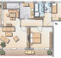 Schöne 3-Zimmer-Wohnung mit 2 Balkonen, Einbauküche & Garage - Burk