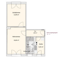 Demnächst- schöne 2 Raumwohnung in Lauta zu vermieten