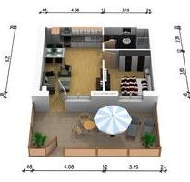Barrierefreie 2 Raum Wohnung mit Terrasse in Hoyerswerda Neustadt