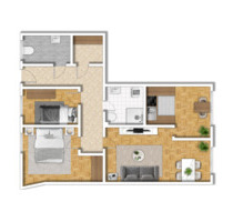 Zentrale 3-Zimmer-Wohnung mit Aufzug, Gäste WC, TG - Rent to Rent - Oberhausen