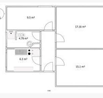 3 Raum Wohnung - 300,00 EUR Kaltmiete, ca.  57,00 m² in Zeitz (PLZ: 06712)