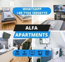⭐ ALFA APARTMENTS ⭐ Stuttgart Monteurwohnung Monteurzimmer Ferienwohnung 3 Zimmer 5 Betten l SmartTV WIFI 24h Check-In l 3BR 5 Beds