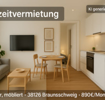 Fully furnished 2-room apartment with balcony for shortterm rent - Braunschweig Südstadt- Rautheim- Mascherode