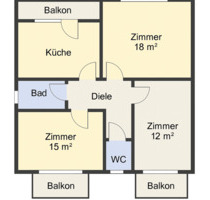 WG-Zimmer KdU-fähig AC-Forst mit EB-Küche, Internet & Balk - Aachen Aachen-Mitte